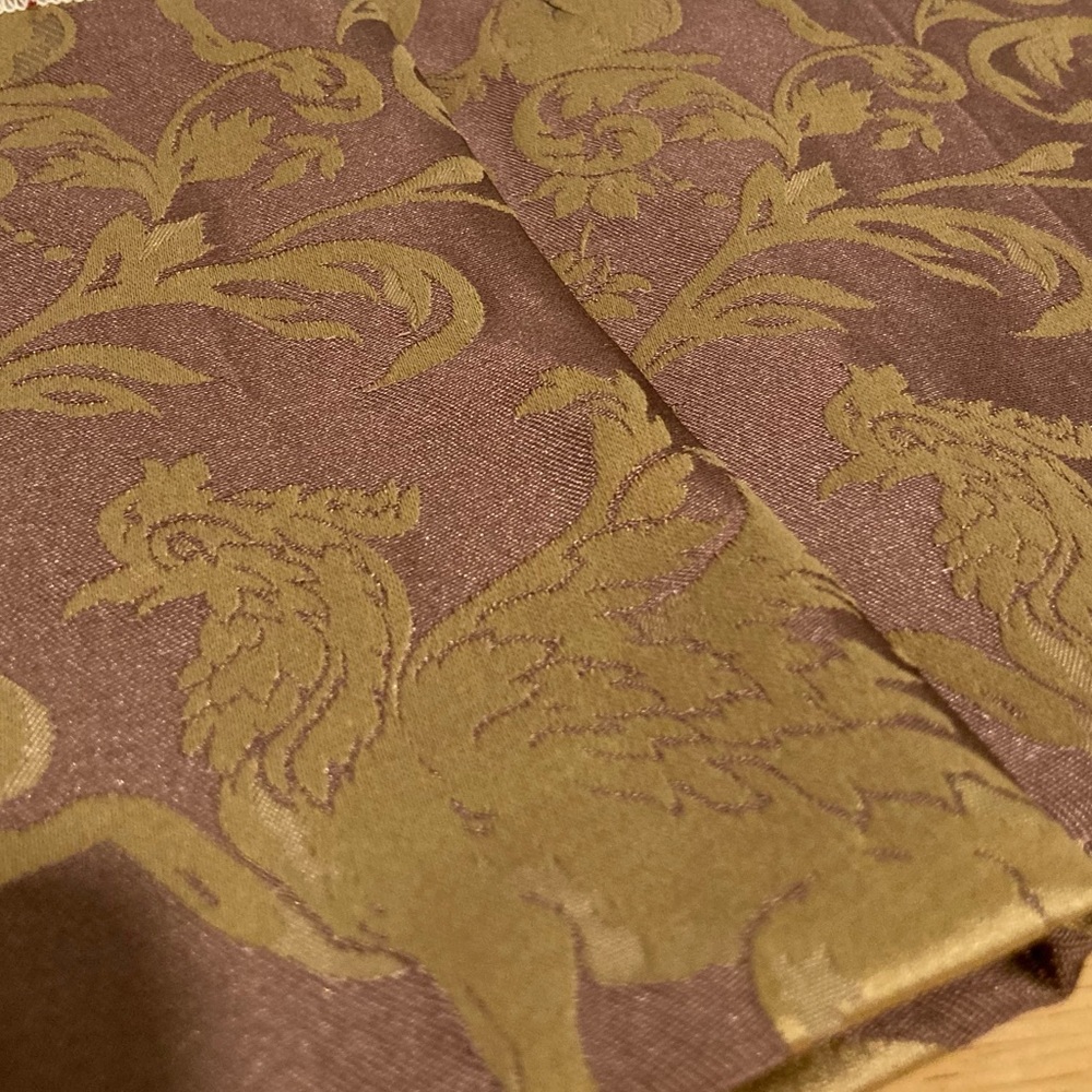 3 Griffin Damask Fabric Samples Brown Classical Remnant Memo Samples 2000s Vtg - Picture 13 of 15